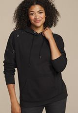 Grommet Trim Accent Hoodie, C106, small
