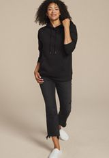 Grommet Trim Accent Hoodie, C106, small