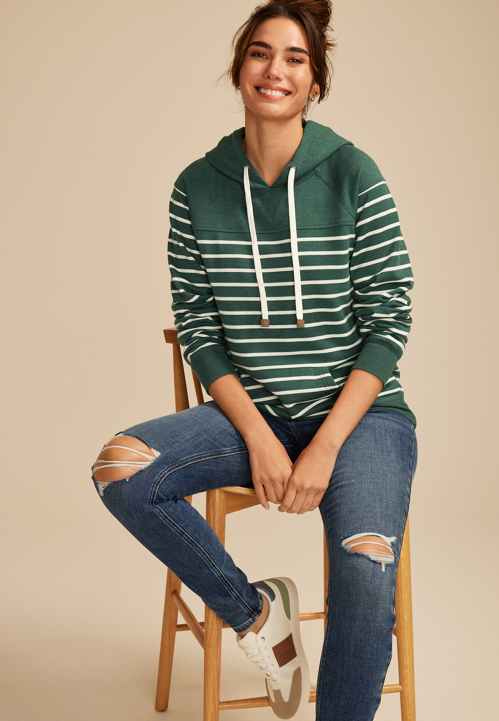 Homeward Striped Hoodie
