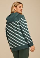 Plus Size Homeward Striped Hoodie, OPERA TEAL COMBO, small