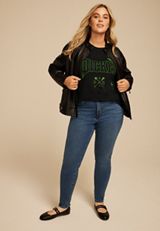 Plus Size Wicked Classic Fit Graphic Tee, BLACK, small