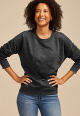 Skull Applique Relaxed Fit Sweatshirt, , small