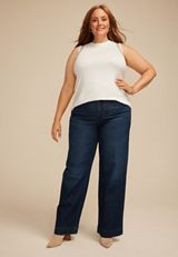 Plus Size Studded Embellished Shoulder Tank Top, SOFT WHITE, small