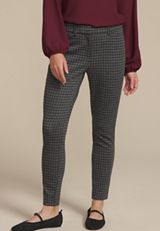 Windowpane Ponte Skinny Pant, GRAY COMBO, small
