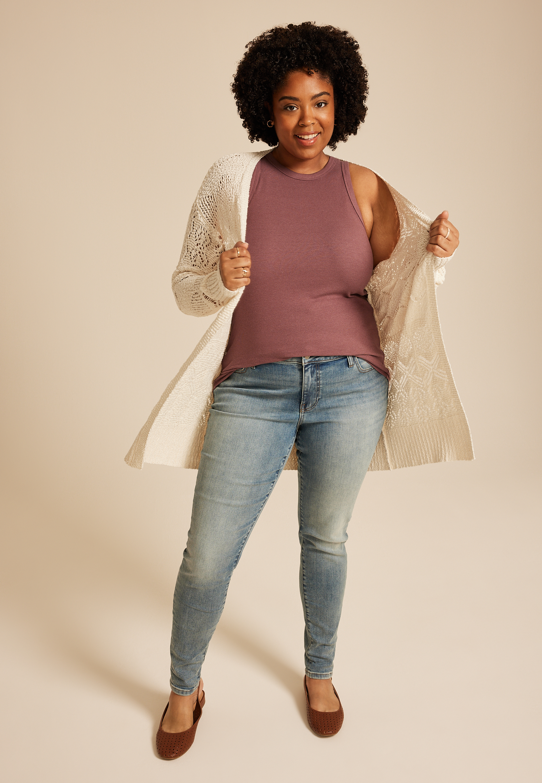 Plus Size 24/7 Baby Ribbed Highline Tank Top