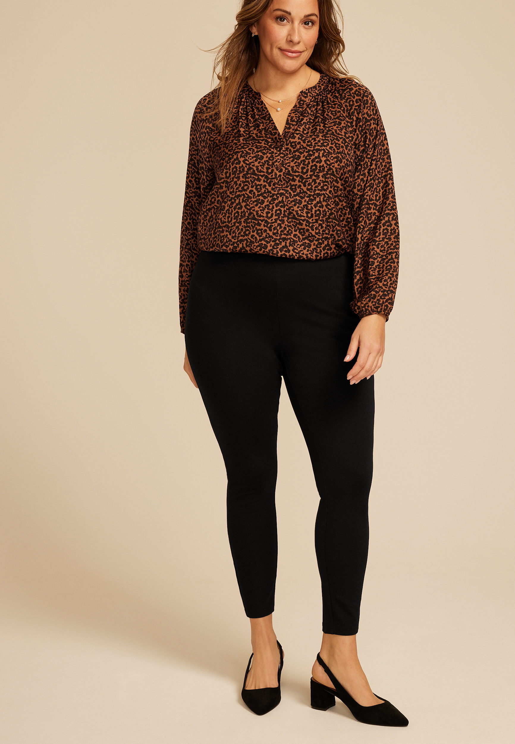 Plus Size Ponte Pull On Skinny Pant, C106, large