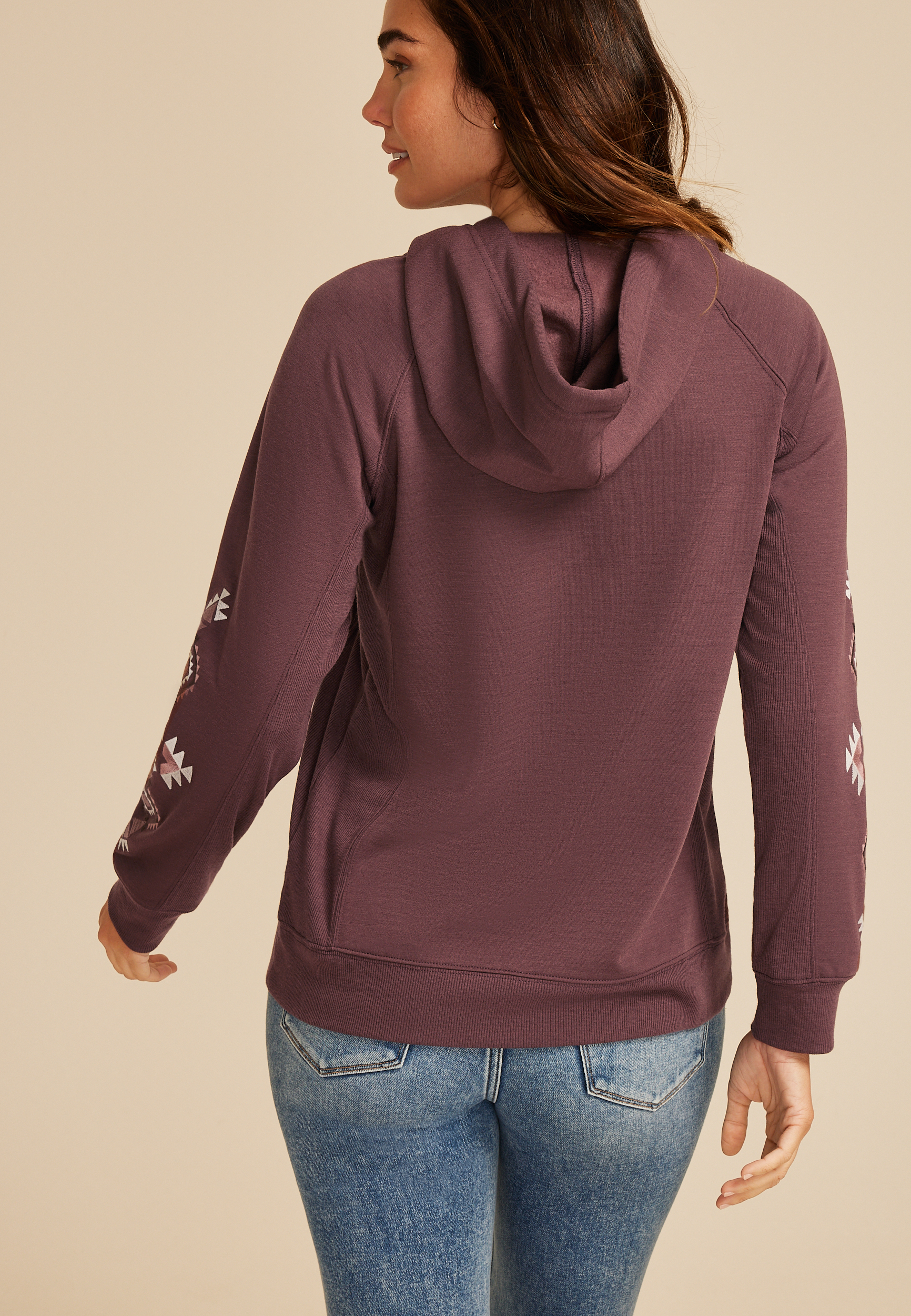 Homeward Embroidered Sleeve Hoodie, C7176, large