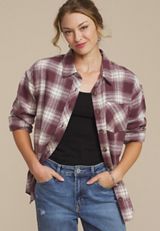 Cabin Plaid Graphic Back Leopard Skull Button Down Shirt, C1653, small
