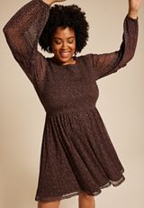 Plus Size Leopard Print Mesh Smocked Mini Dress, C1756, small