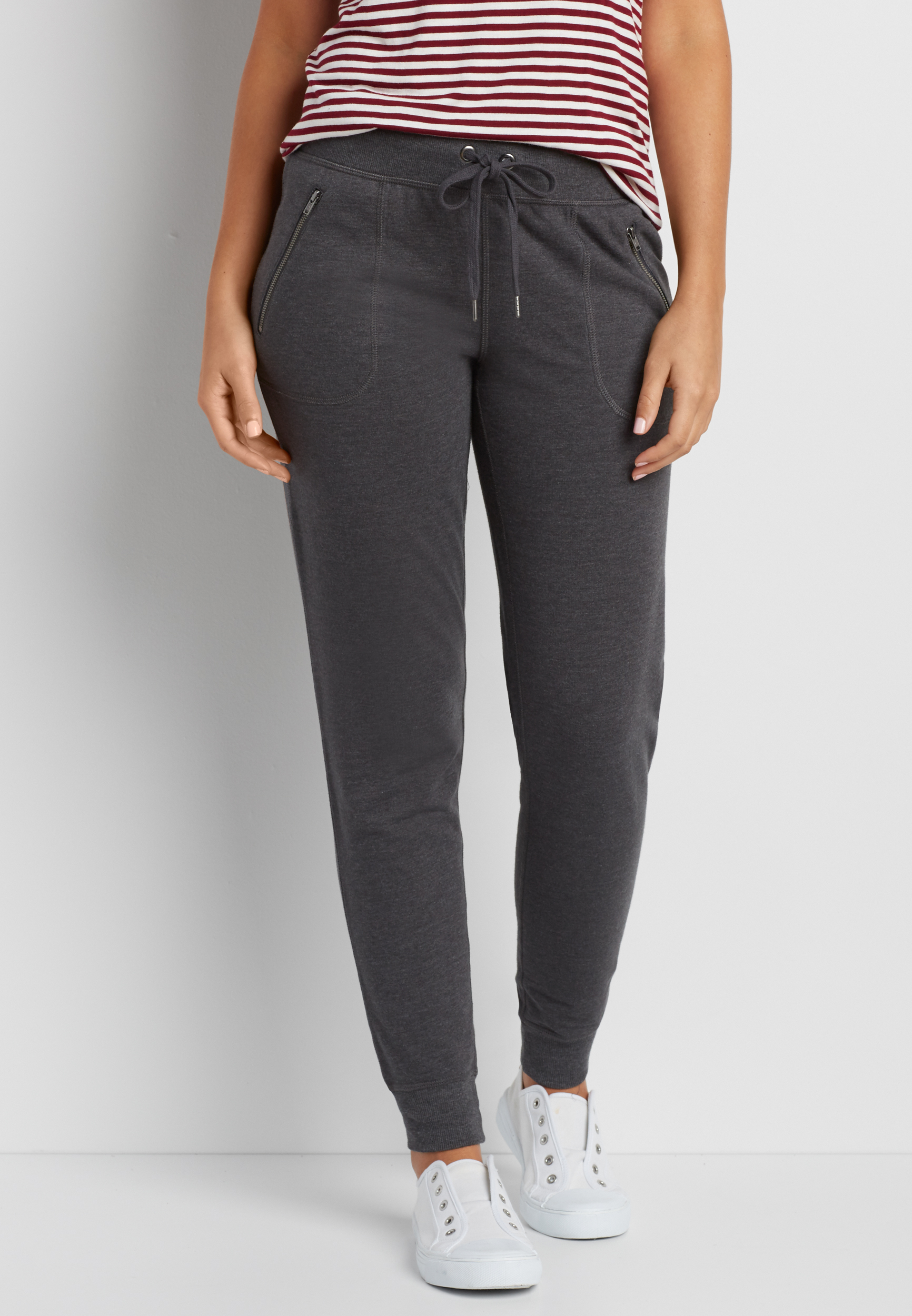 joggers with zip pockets women's
