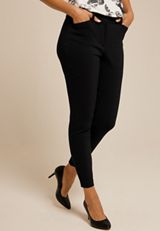 Rhinestone Bengaline High Rise Skinny Pant, , small