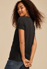 Blessed Floral Classic Fit Graphic Tee, BLACK, small