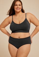 True Stretch Seamless Shimmer High Waist Hipster Panty, C205, small