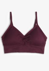 True Stretch Cable Knit Seamless Bralette, POTENT PURPLE, small