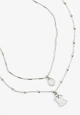 Halloween Ghost Double Layered Necklace, , small