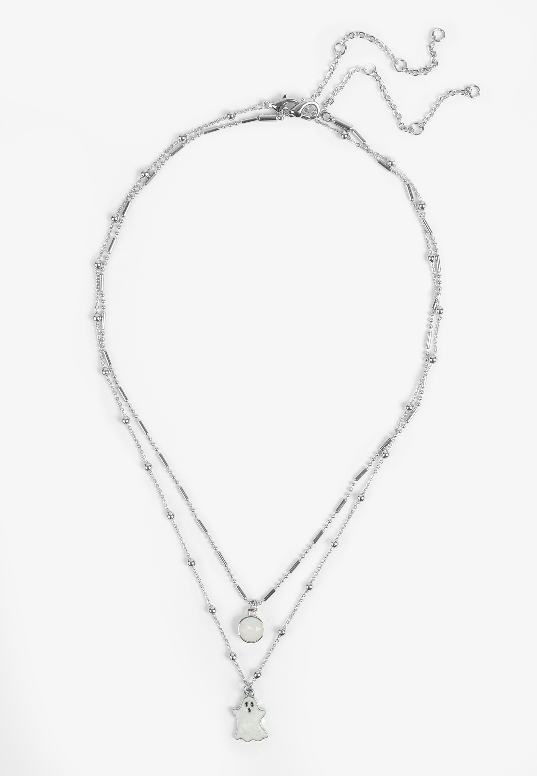 Halloween Ghost Double Layered Necklace, , large