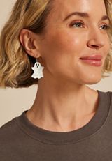 Halloween Ghost Drop Earrings, C223, small