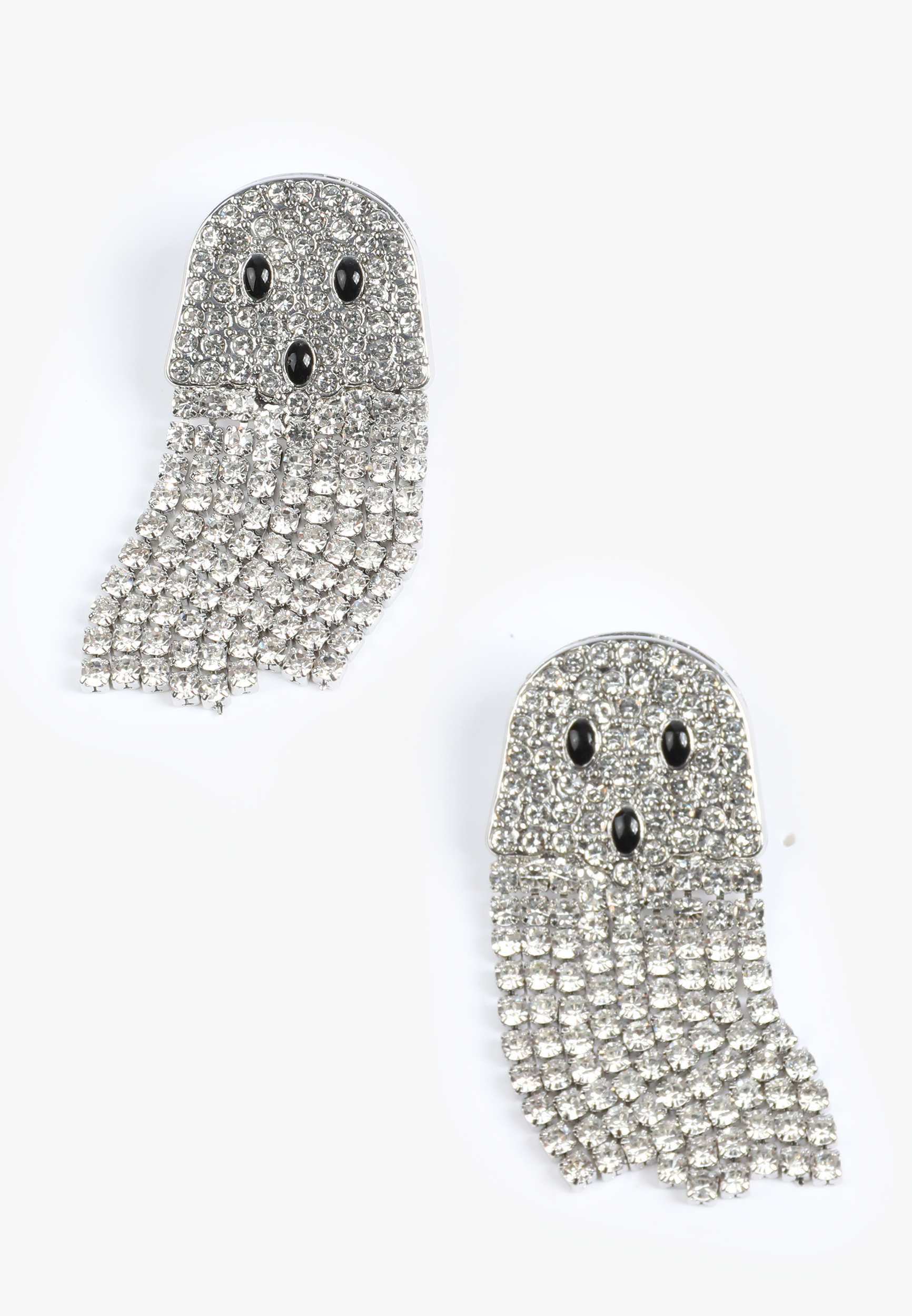 Rhinestone Ghost Drop Earrings