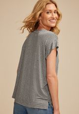 24/7 Striped Cap Short Sleeve Tee, C1942, small
