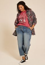 Plus Size Adventure Oversized Fit Graphic Tee, , small