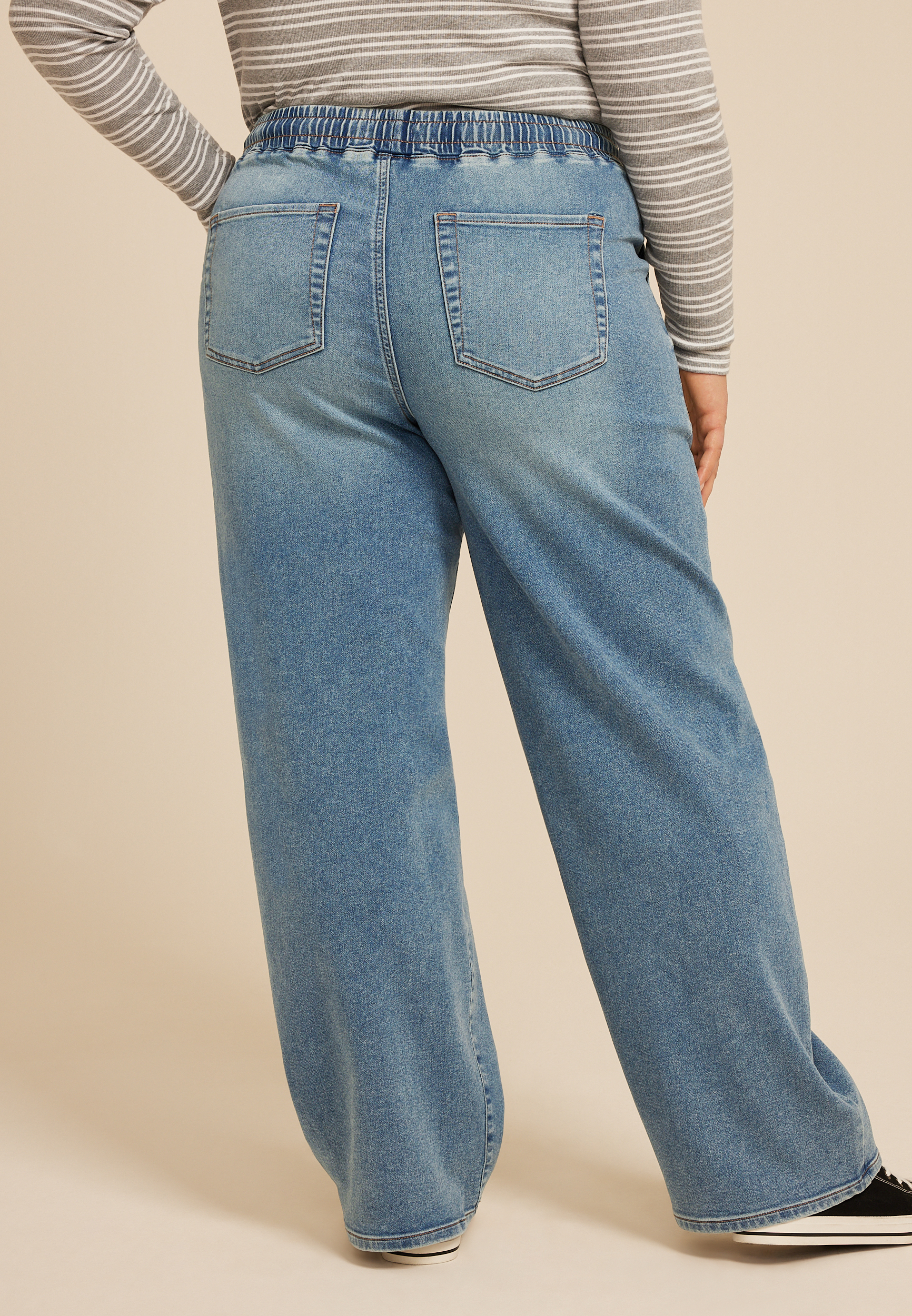 Plus Size m jeans by maurices™ Medium Knit High Rise Pull On Wide