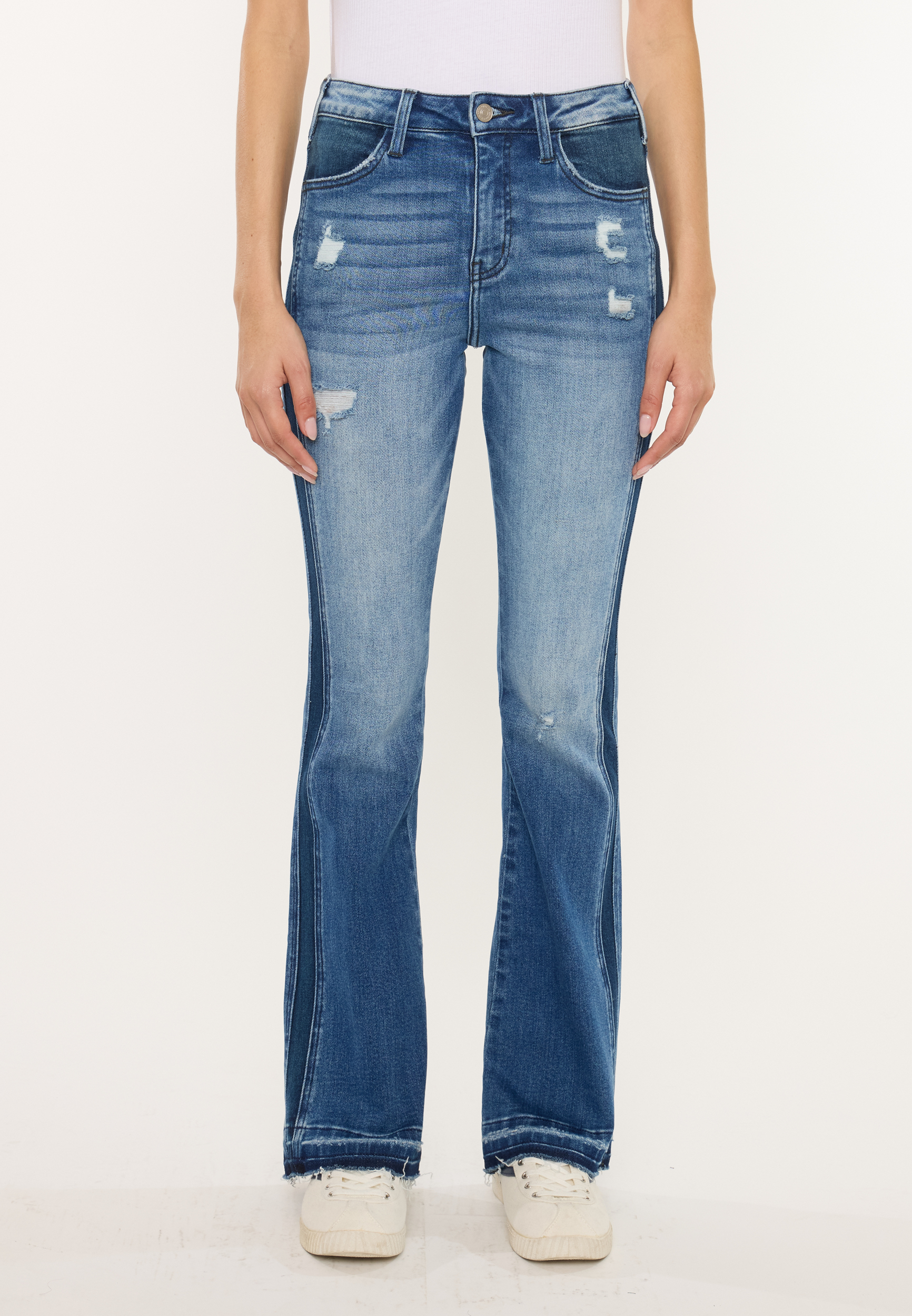 パンツ coating denim flare/bootscut denim KanCan™ High Rise Released Hem Inset Bootcut Jeans | maurices