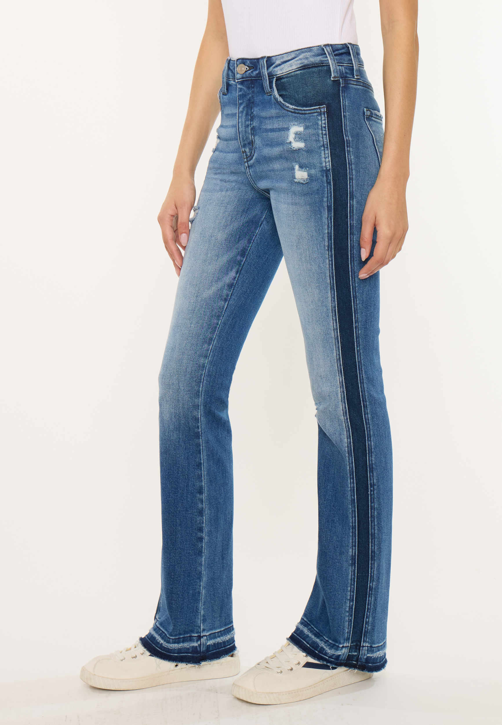 KanCan&trade; High Rise Released Hem Inset Bootcut Jeans, C258, large