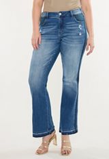 Plus Size KanCan&trade; High Rise Released Hem Inset Bootcut Jeans, DARK SANDBLAST, small