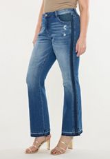 Plus Size KanCan&trade; High Rise Released Hem Inset Bootcut Jeans, DARK SANDBLAST, small