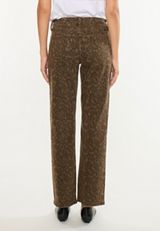 KanCan&trade; High Rise Leopard Print Straight Jean, BROWN COMBO, small