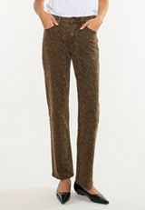 KanCan&trade; High Rise Leopard Print Straight Jean, BROWN COMBO, small