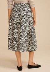 Satin High Rise Midi Skirt, , small