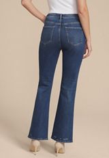 Flying Monkey&trade; Dark High Rise Destructed Hem Slim Boot Jean, C258, small
