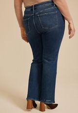 Plus Size Flying Monkey&trade; Dark High Rise Destructed Hem Slim Boot Jean, C258, small