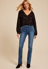 Everflex&trade; High Rise Back Dart Slim Boot Jean, C3337, small