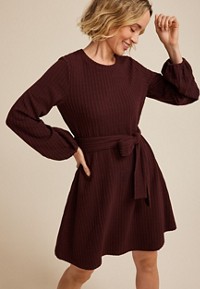 24/7 Floral Long Sleeve Skater Dress