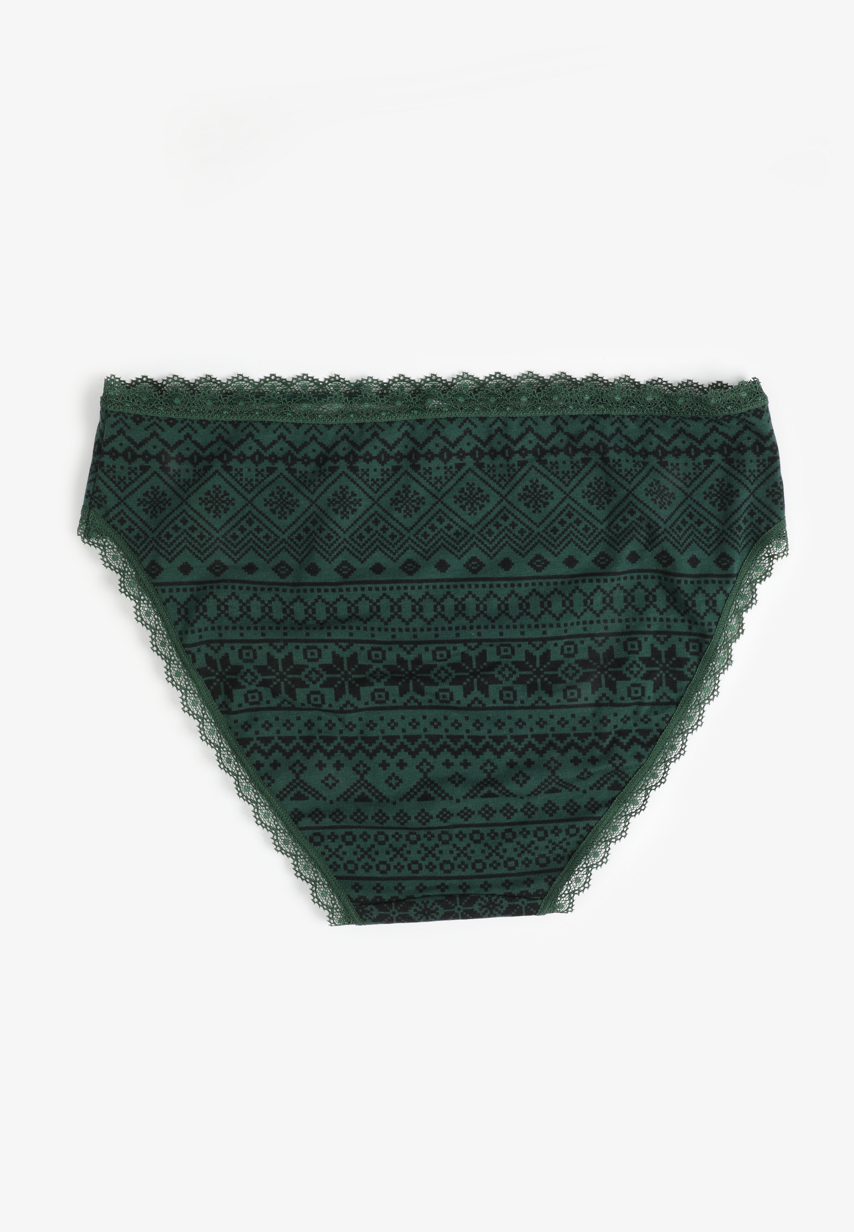 Simply Comfy Cotton Fair Isle Bikini Panty, , large