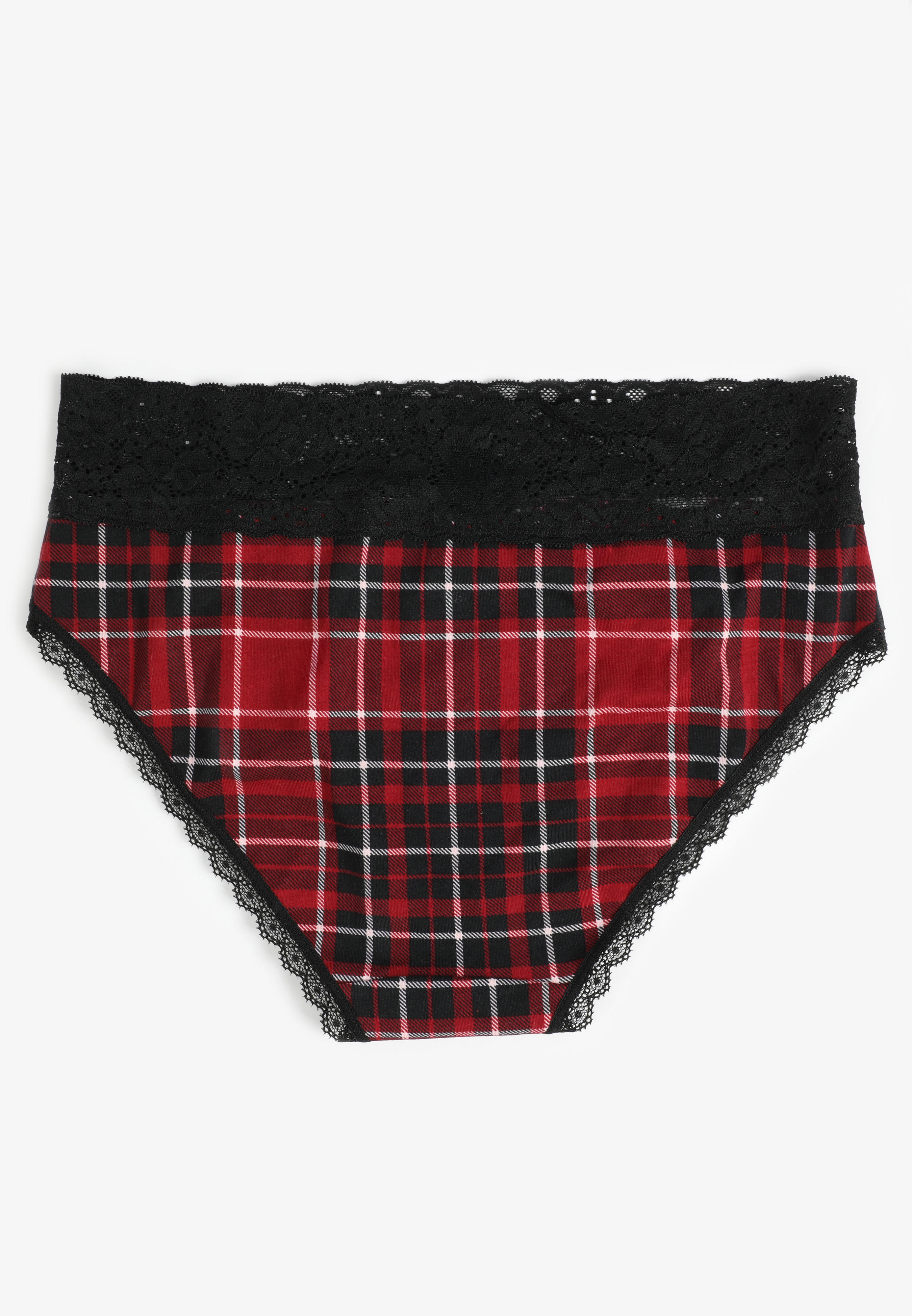 Simply Comfy Cotton Plaid Hipster Panty, C278, large