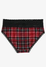 Simply Comfy Cotton Plaid Hipster Panty, C278, small