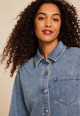 Sparkle Denim Shacket, C3337, small