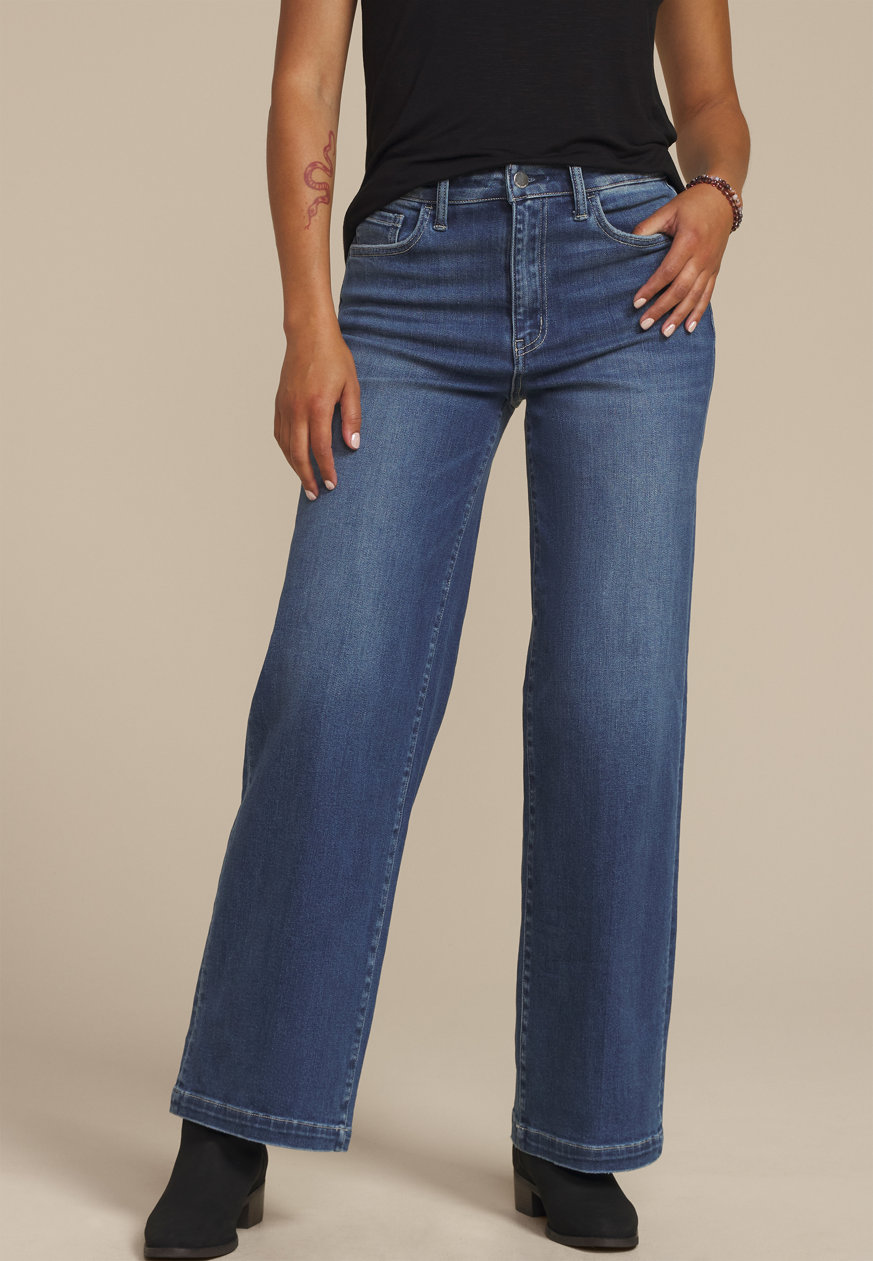 Flying Monkey™ Dark High Rise Wide Leg Jean