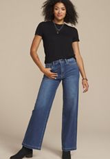 Flying Monkey&trade; Dark High Rise Wide Leg Jean, DARK SANDBLAST, small