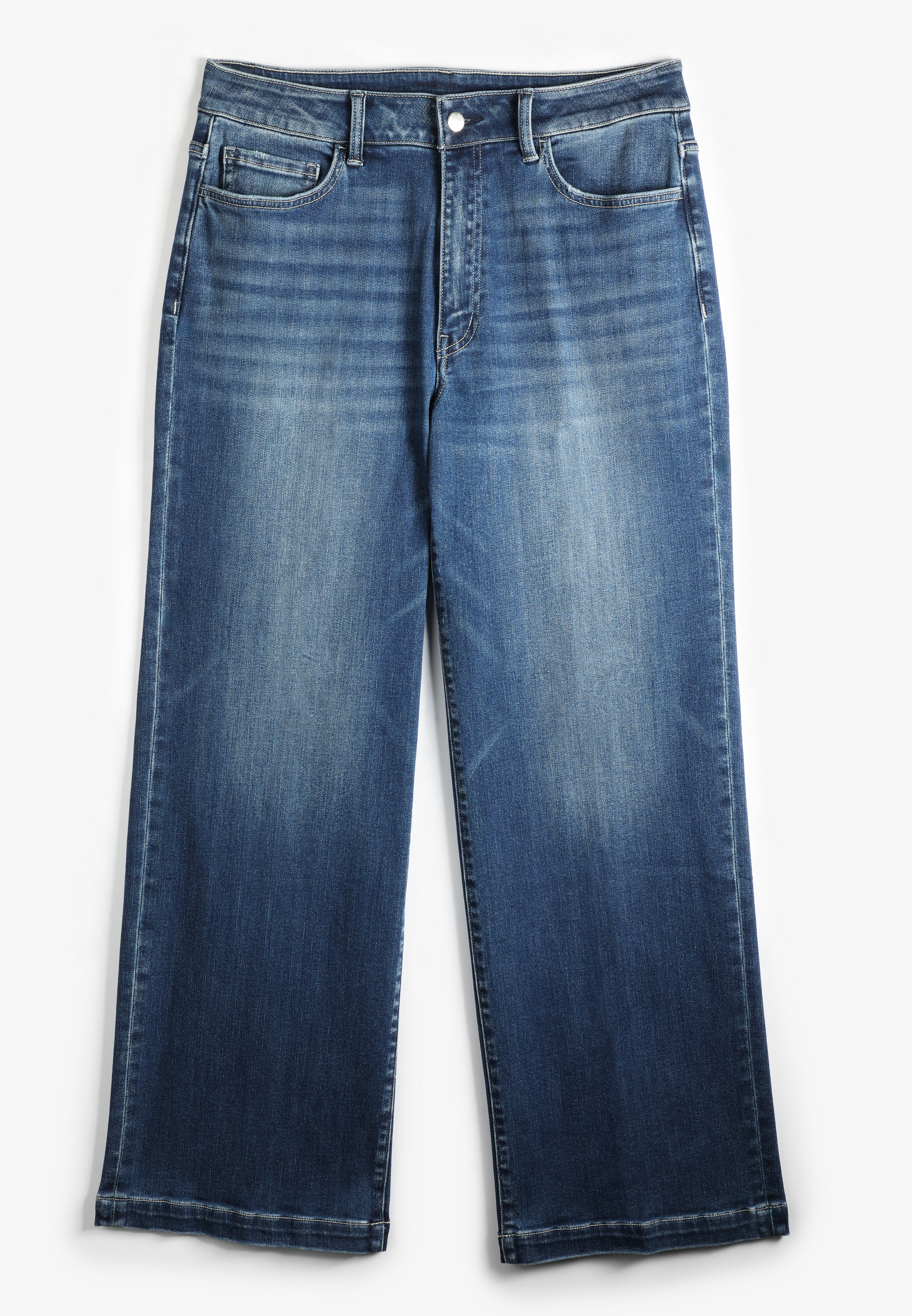 Plus Size Flying Monkey™ Dark High Rise Wide Leg Jean