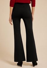 Ponte Pull On High Rise Flare Pant, BLACK, small