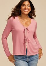 Double Front Tie Cardigan, C286, small
