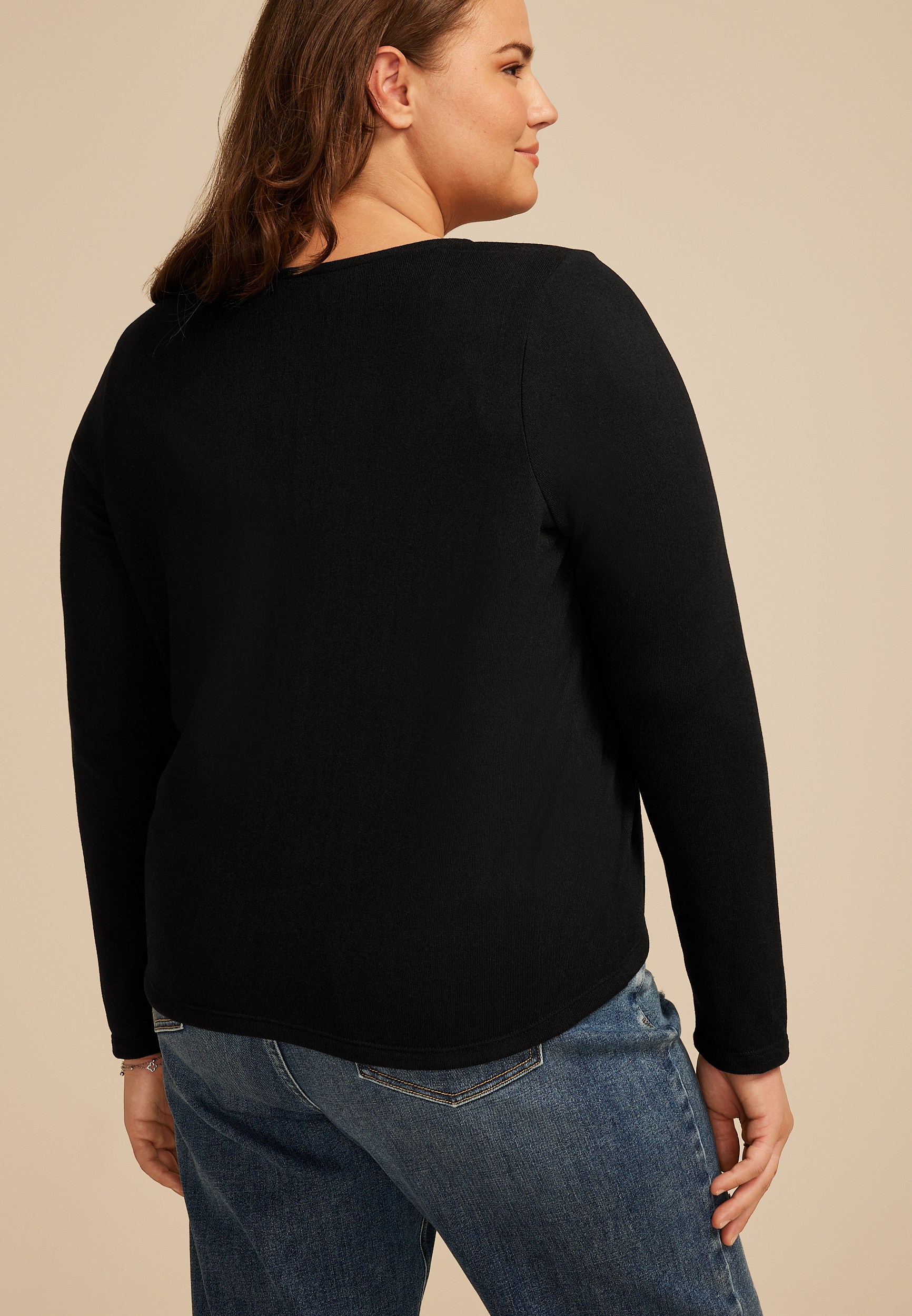Plus Size Double Front Tie Cardigan, C106, large