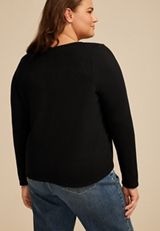 Plus Size Double Front Tie Cardigan, C106, small