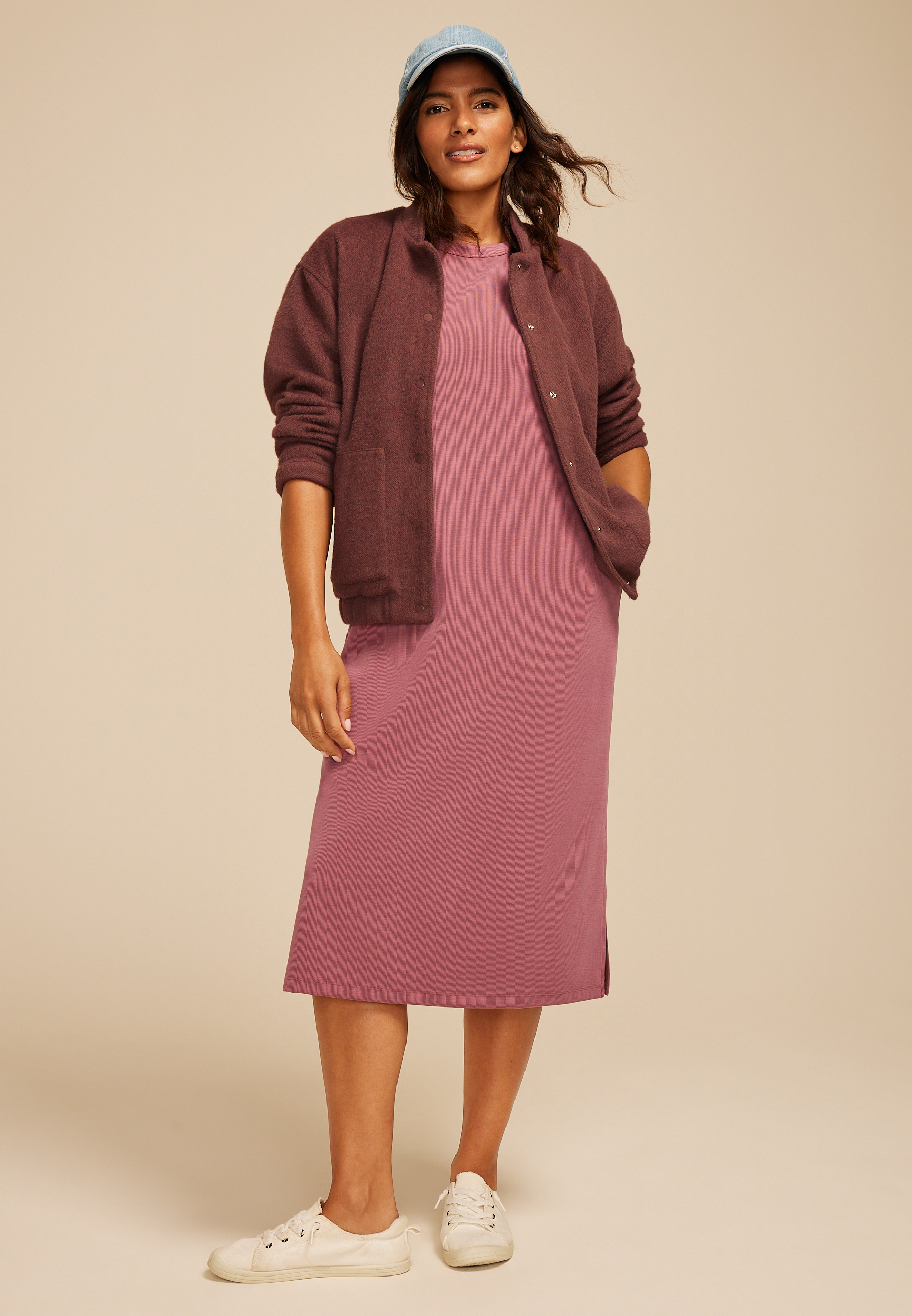 Cloud Scuba Knit Midi Dress