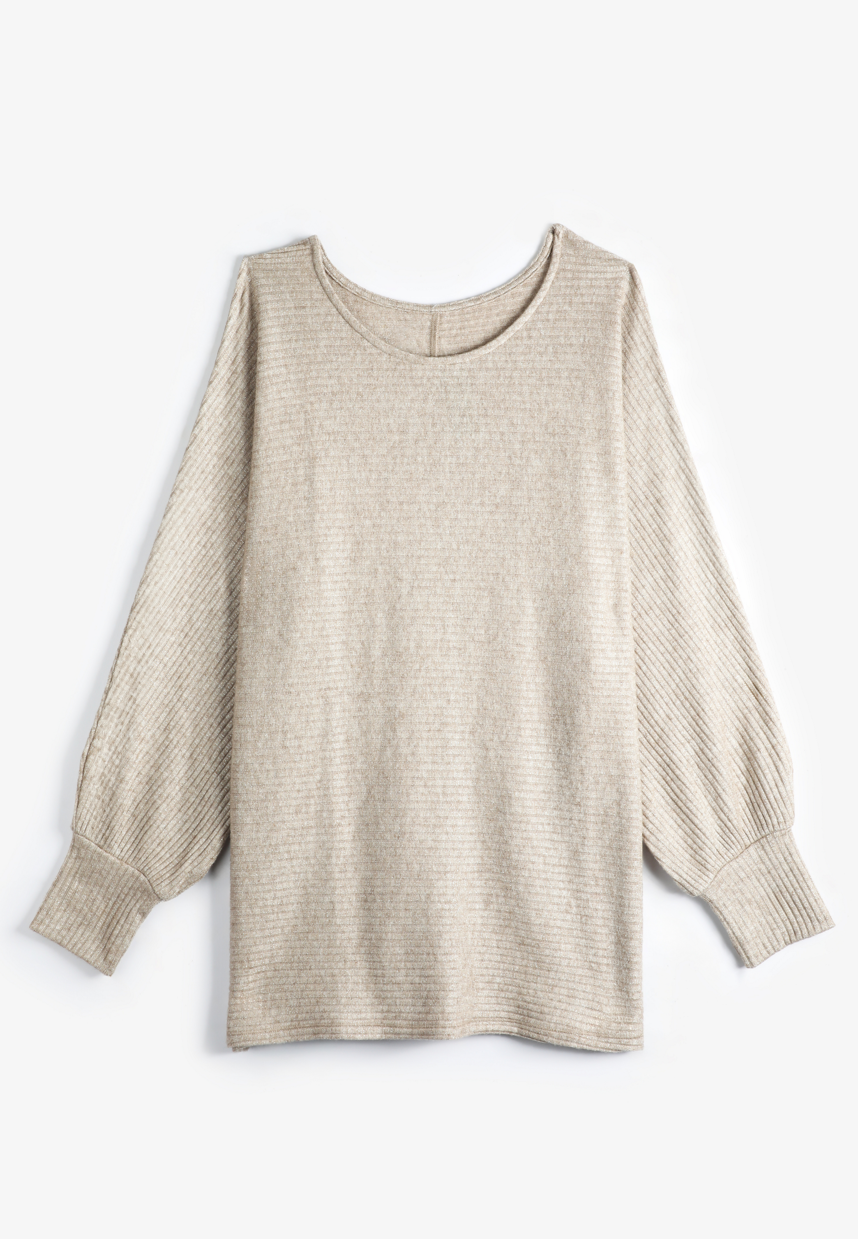 24/7 Dakota Metallic Horizontal Ribbed Dolman
