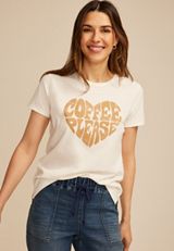Coffee Please Classic Fit Graphic Tee, C2789, small